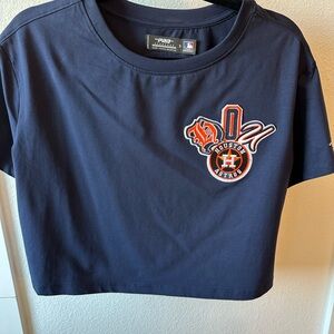 Houston Astros Women's Navy Crop Top